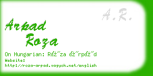 arpad roza business card